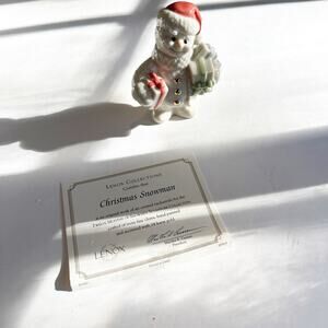 Lenox Twelve Months Christmas Snowman Figurine w/ COA Holiday Figurine